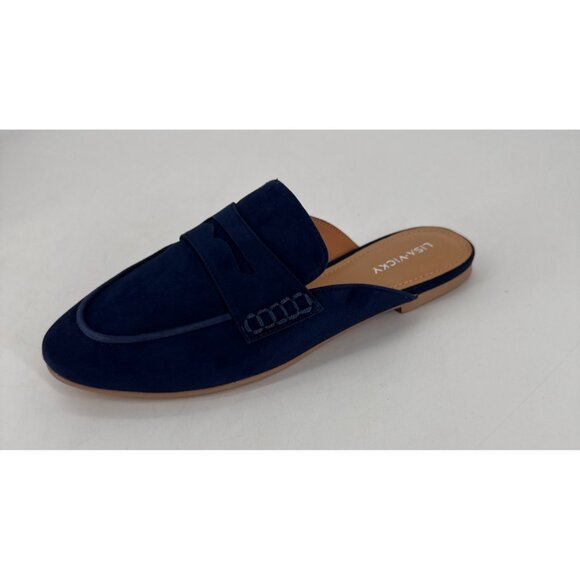 Lisa Vicky Slide Shoes Blue Suede Size 8 EnrichX-V New in Box - Picture 6 of 9
